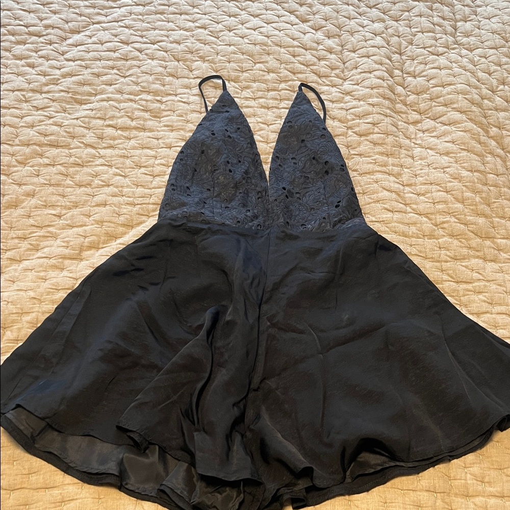 Mustard Seed Elegant Black Romper
